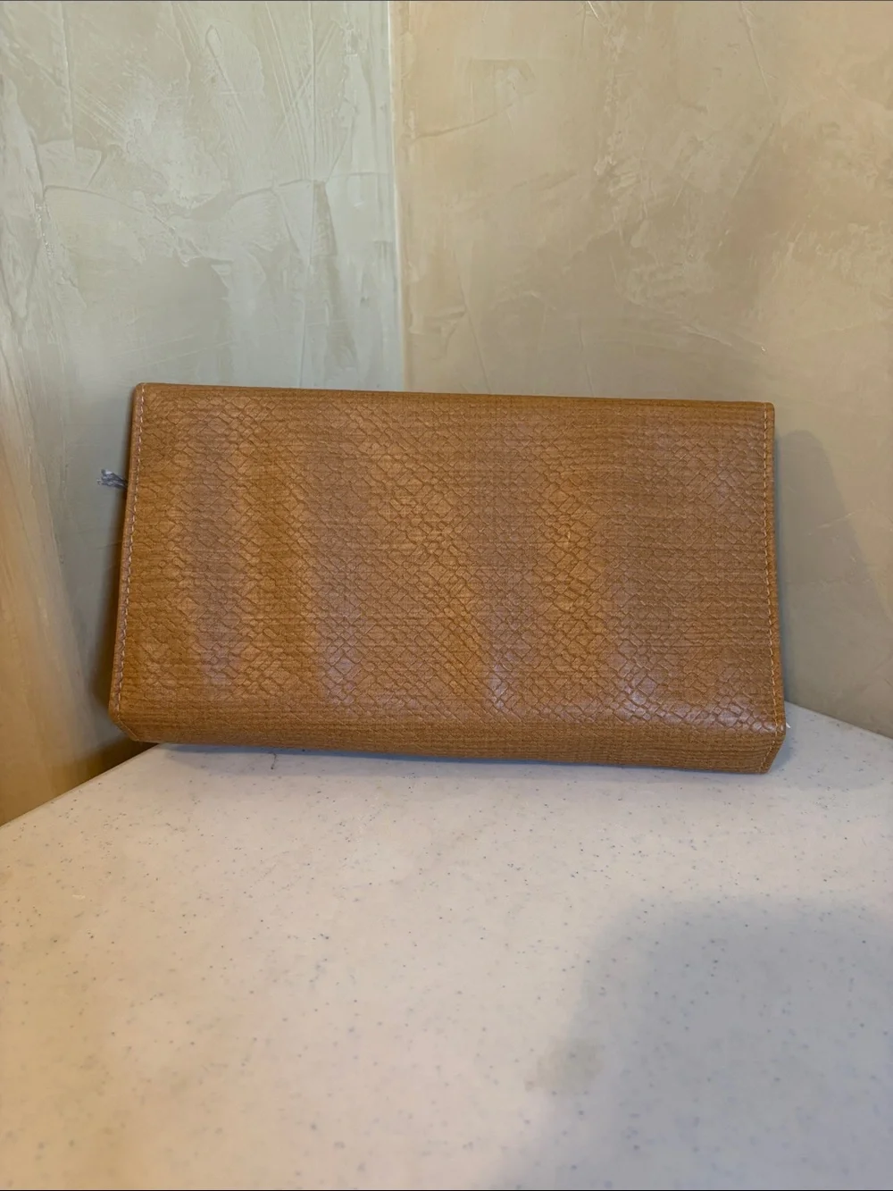 a new day Yellow & Tan Lemon Slice Beaded Clutch